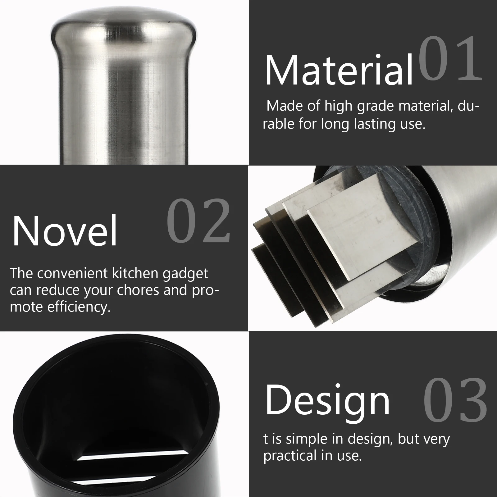 

Измельчитель чеснока из нержавеющей стали, ручная соковыжималка для чеснока, портативная кухонная овощерезка, практичная, легко чистится