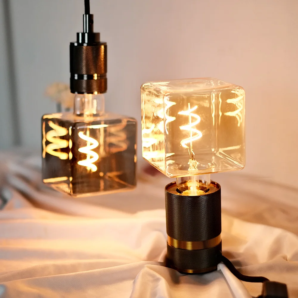 Imagem -02 - Tianfan-lâmpada Led Edison Vintage Cubo de Gelo Luz Decorativa Amarelo Quente Regulável G95 G30 4w 220v 110v E26 E27