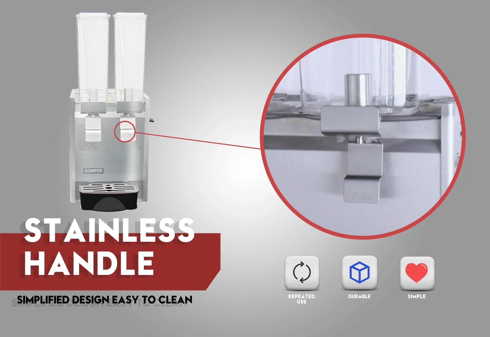 LP8X2 cooling drink juice dispenser bubbler