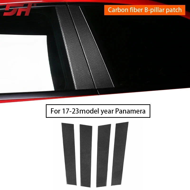 

4pcs Car Carbon Fiber B Pillar Trim for Porsche Panamera 971 2017-2023