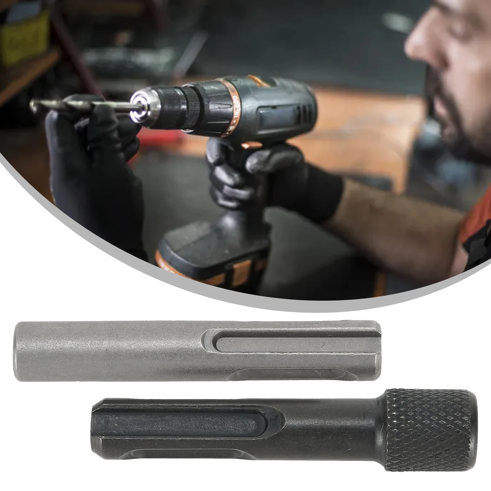 Drill Bit Adaptor Magnetic Converter with SDS Hex Shank 4 Inch for Connecting SDS to Standard 1/4 Inch Hexagonal Tools