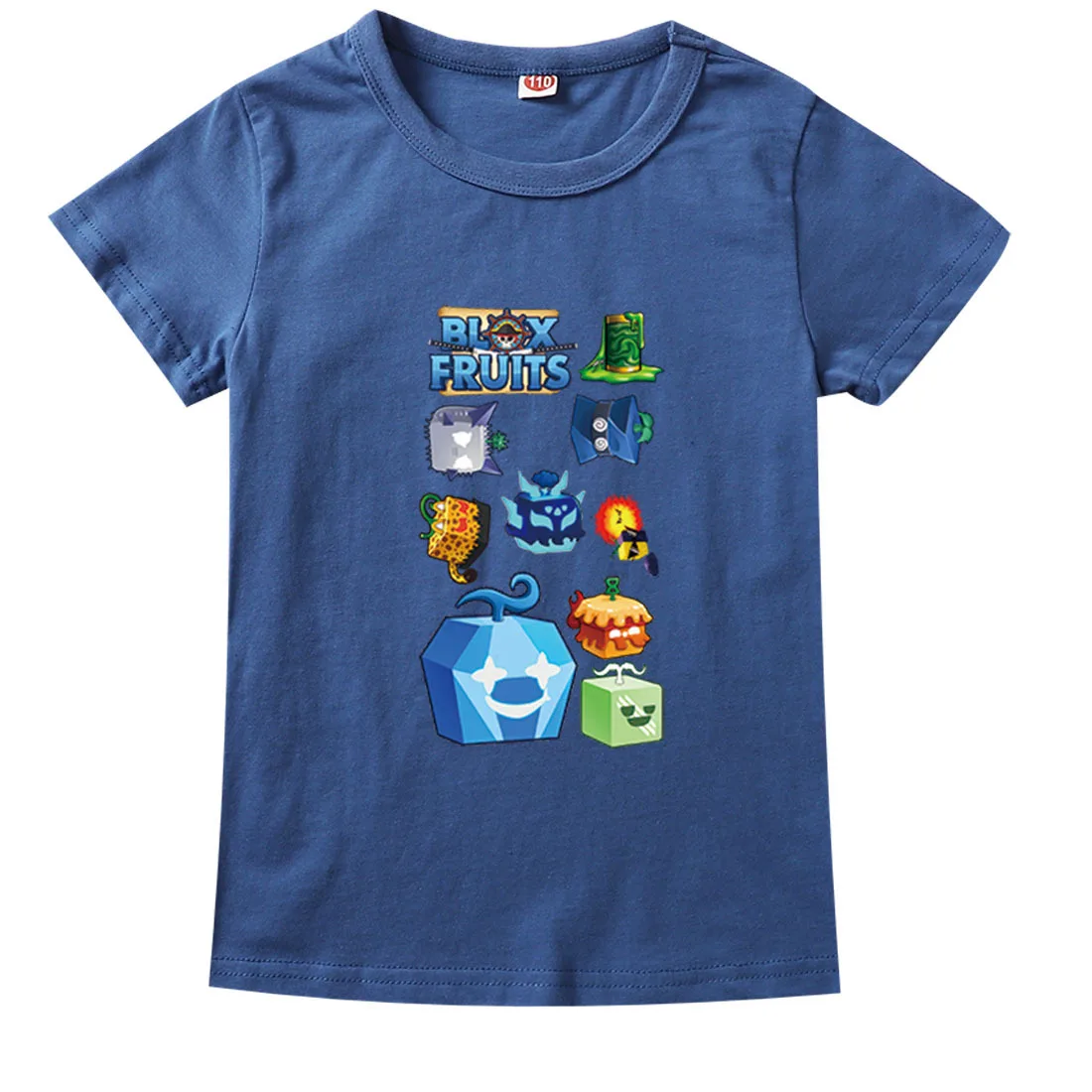 2026 Neues Blox Fruits T-Shirt für Kinder Sommerkleidung Junior Jungen Baumwolle Kurzarm-Oberteile Mädchen Freizeit-T-Shirt Kinderkleidung – Detail 9