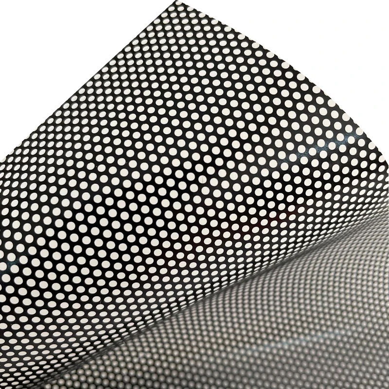 

Односторонняя перфорированная Черная Виниловая Защитная пленка для окон, клейкая фотопленка в рулоне