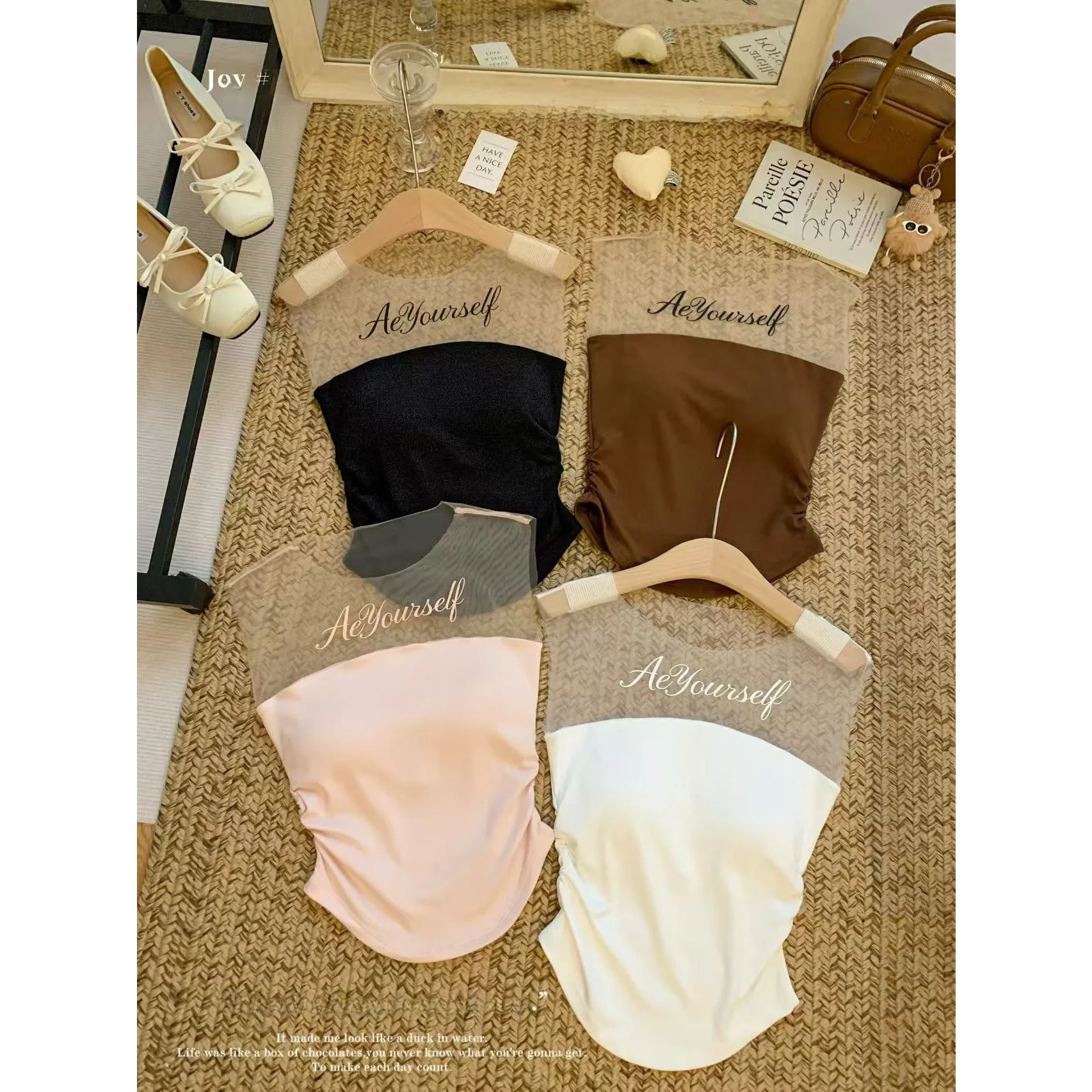 Sexy Strapless Bandage Top with Chest Pad Enhance Body Shape Korean Style Summer New Arrival Spicy Girl Short Sleeve Women's ...