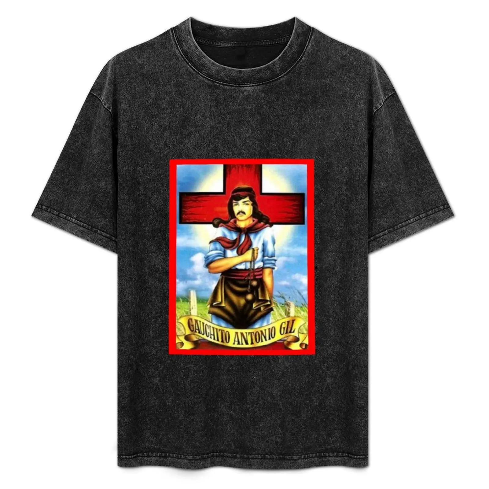 

Gauchito Gil T-Shirt t shirt man designer cotton t shirts man 100% funny t shirts cotton shirt man casual T-Shirt