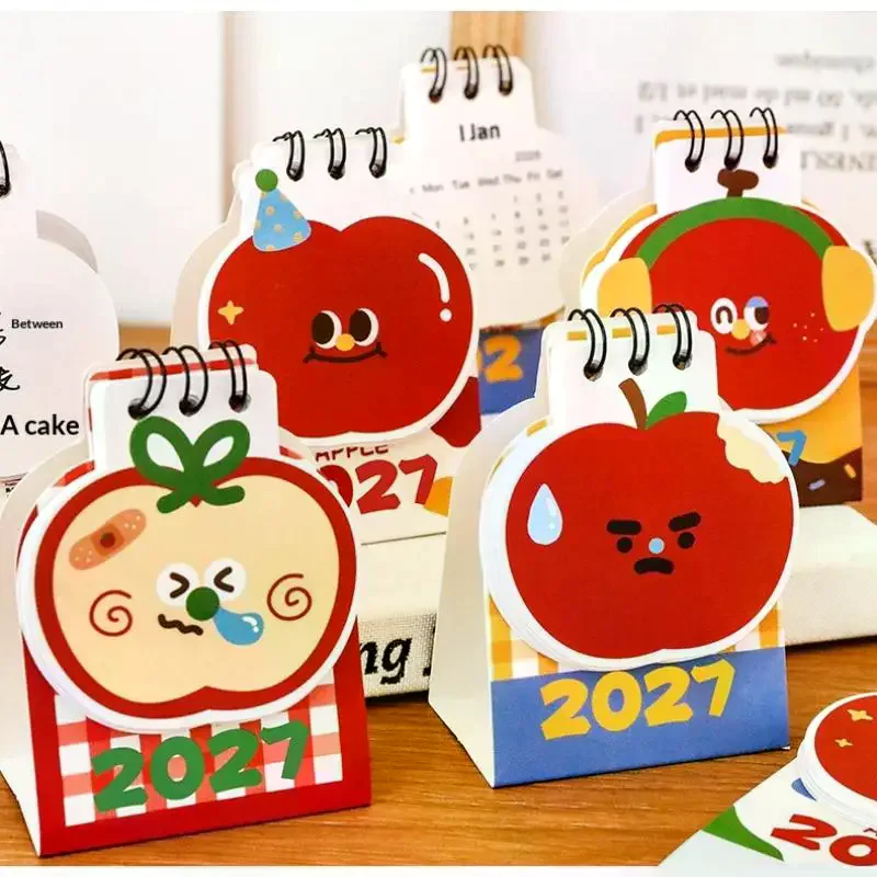 2027 Desk Calendar Mini Portable Travel Calendars: Home Office School Daily Schedule Planning Home Decor