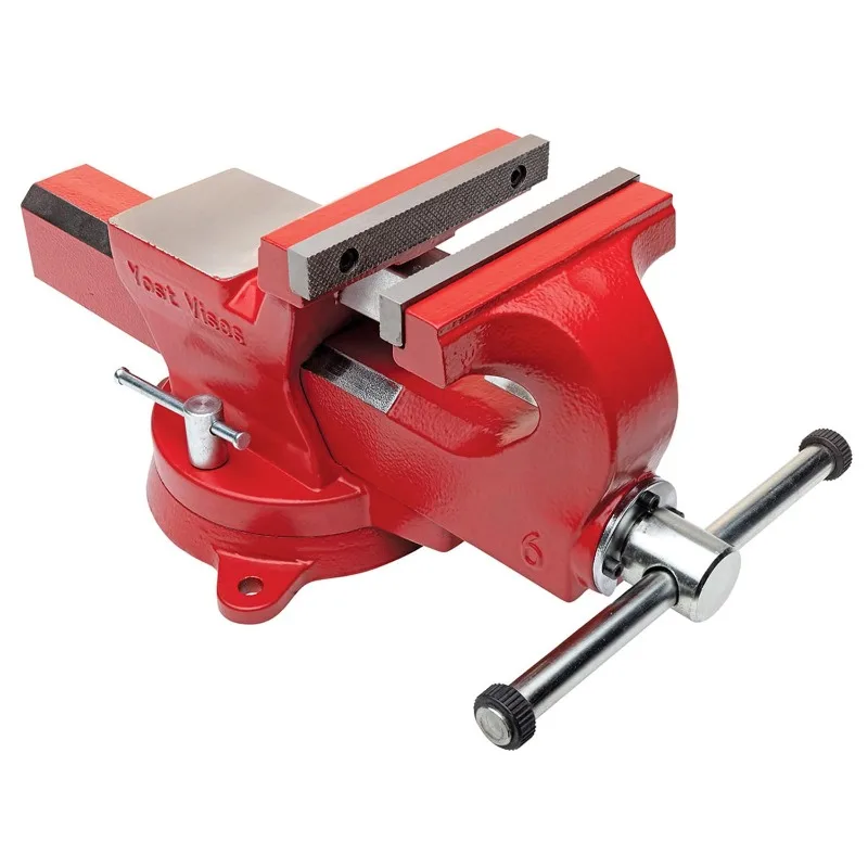 130,000 PSI Tensile Strength Austempered Ductile Iron Bench Vise | 6 Inch Jaw Width with a 360 Degrees Interlocking Swivel Base