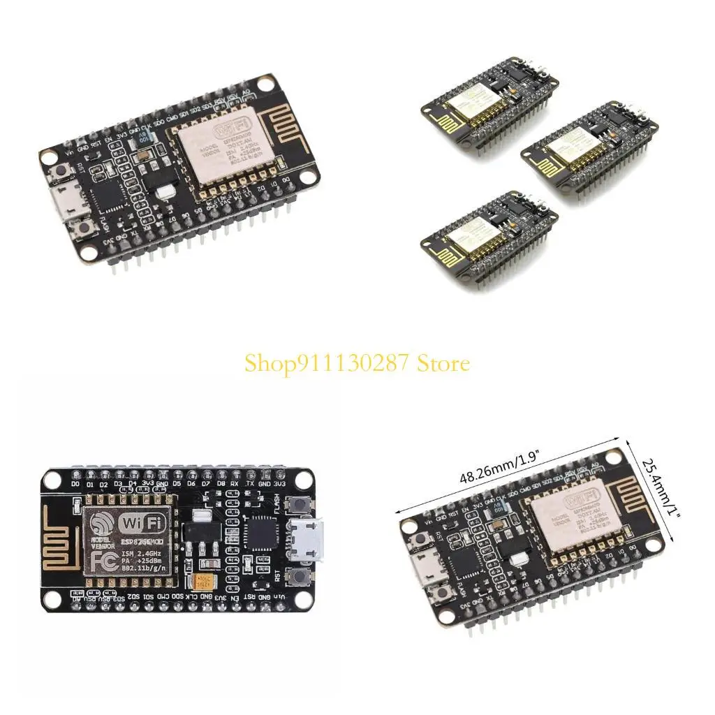 

J1HC 3PCS/Set IoT ESP8266 Wifi Development Board Internet of Things V3 ESP-12N F NodeMcu Lua CP210