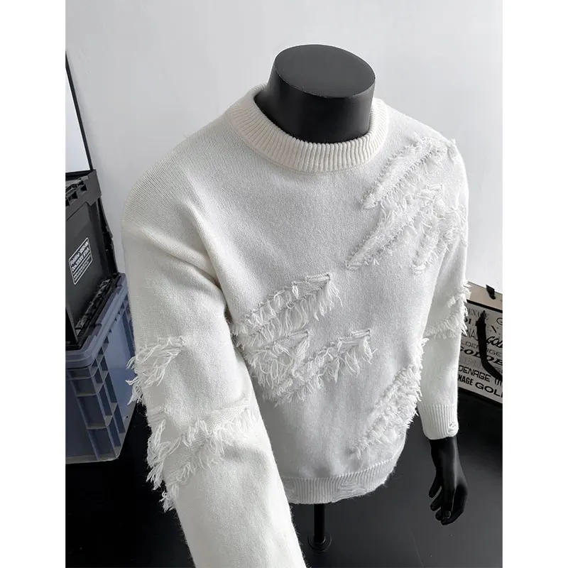 M-XXXXL Plus Size Unisex Round Collar Long Sleeve Sweater Loose Fit Streetwear Knit Pullover for Autumn Casual Wear Men & Women