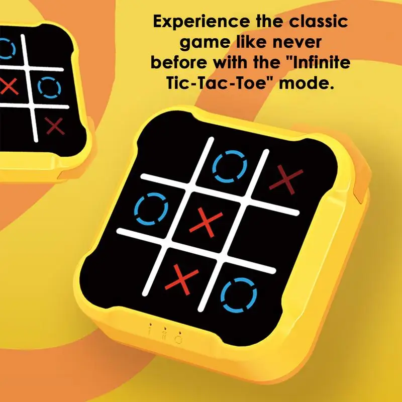 Ti-tac-toe-rompecabezas de ajedrez para niños, juguetes electrónicos, juegos de mesa, juego de ajedrez portátil para adultos