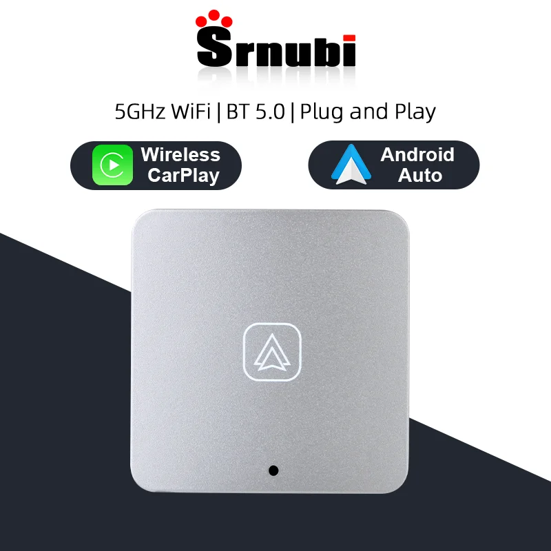 Srnubi Wireless Carplay BOX 2 in 1 Wireless Android Auto Adapter For Car Radio with Wired CarPlay Bluetooth 5.0 Auto Connect