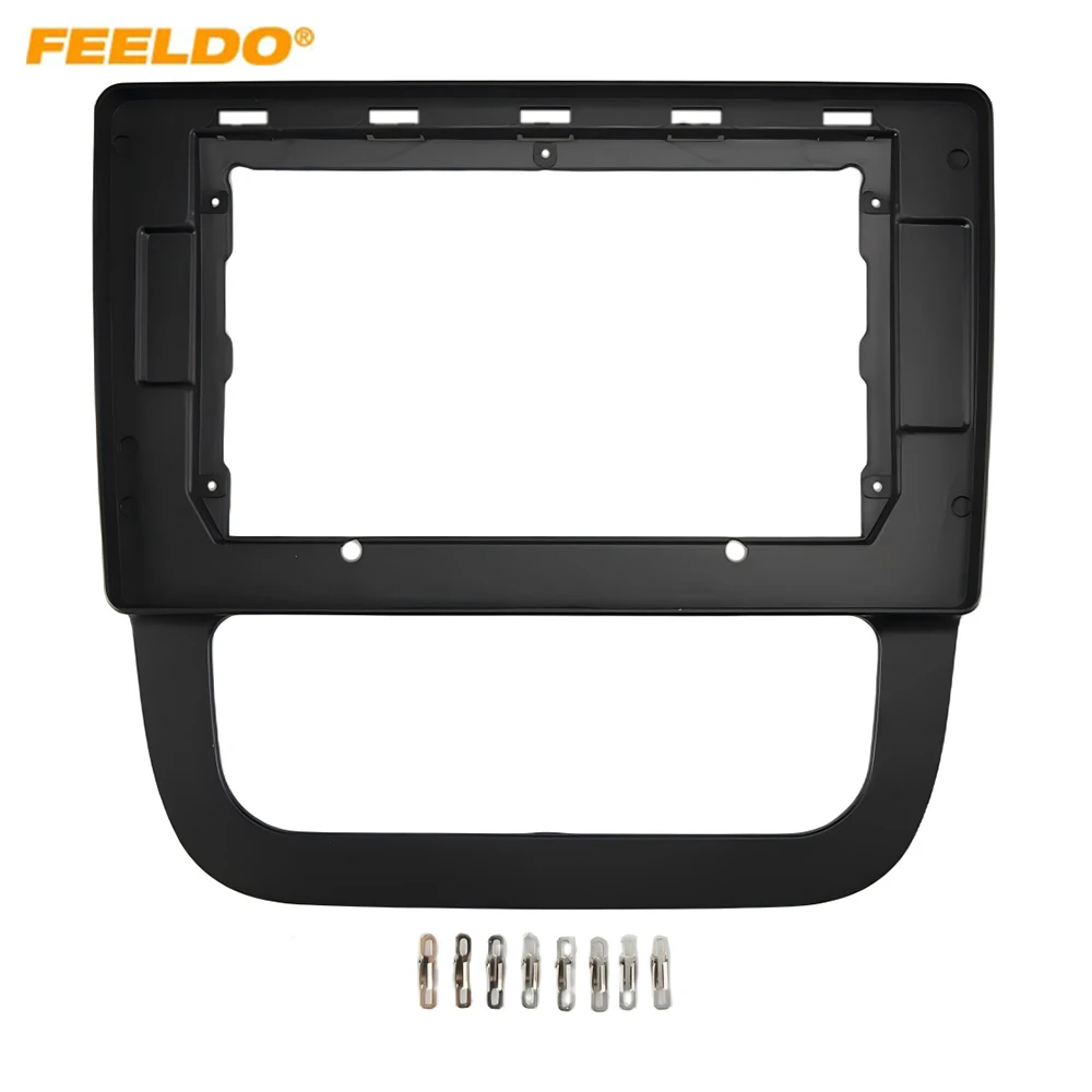 Car Audio 10.1" Big Screen Head Unit Dash Fascia Panel Frame Kit Adapter For Volkswagen Sagitar 2011 Radio Dash Frame
