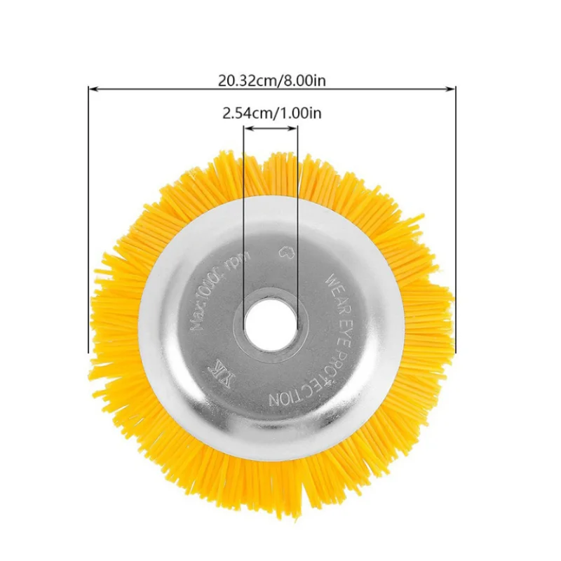 8-Inch Lawn Mower With Grass Head, Nylon Weeding Wheel, Household Weeding Brick Joint With Hardened Nylon Wire  Mowing  Wheel