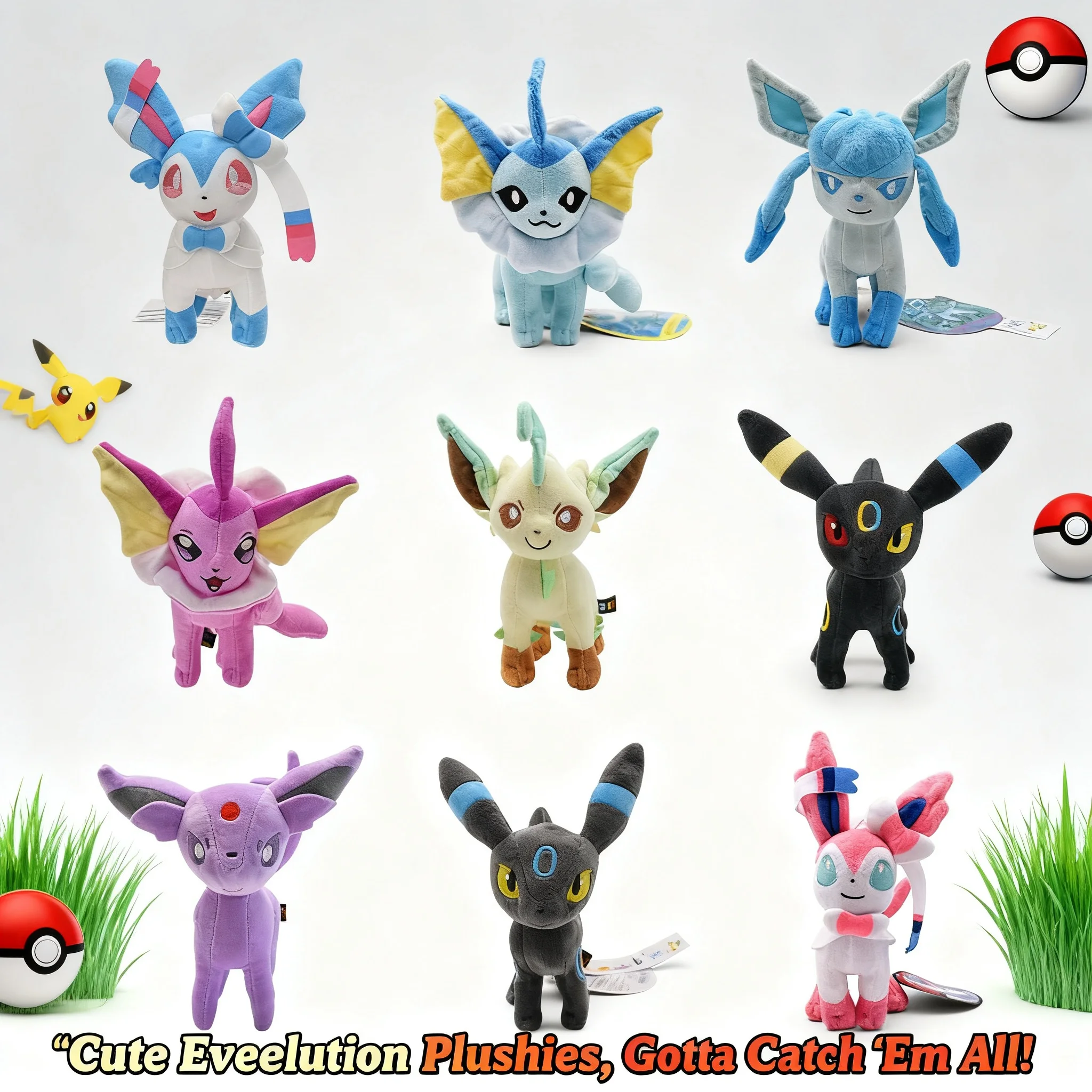 

Leafeon Vaporeon Glaceon Sylveon Espeon Umbreon Plush Toys Soft Stuffed Plushies Game Collectible Gift