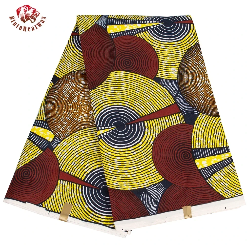 Bintarealwax Groothandel Afrika Stof 2025, Ankara Polyester Naaistof Lichte Kleur Materiaal voor Vrouwen Feestjurk FP 6390