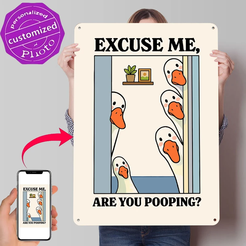 Are You Pooping? Printed Poster Customized Wall Art Retro Vintage Metal Tin Signs for Room Decoration At Home Decor Items Gaming