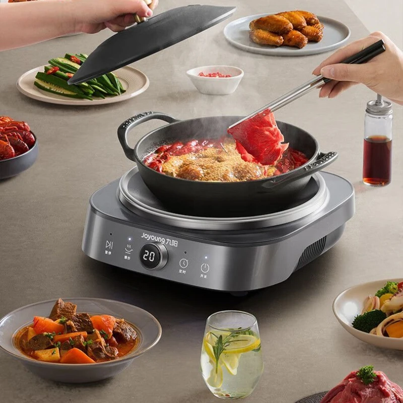 Concave Induction & Electric Ceramic Cooktop: 2200W High-Power Multi-Functional Home Stove with High-Fire Performance