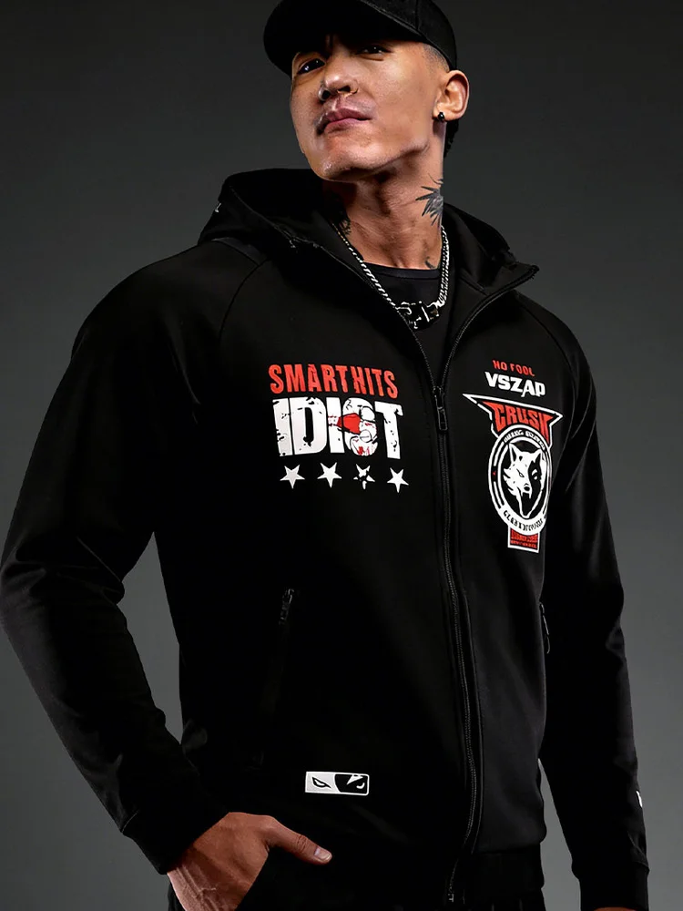 

VSZAP Men's Hoodie Sweatirt Zipper Design Outdoor Fitn Sportswear Comfortable Long Sve Stand Fit Polyester Jaet