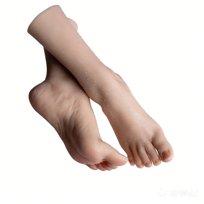 Simulation Female Silicone Foot Model Lifelike Feet Fetish Fake Nail Art Jewelry Display Props Salon Medical Practice TG3501