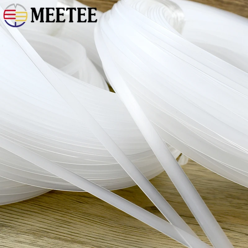 

10M 4-12mm Transparent Plastic Webbing Tape Corset Boning Dress Support Strap Wedding Bra Side Tape DIY Garment Sewing Accessory