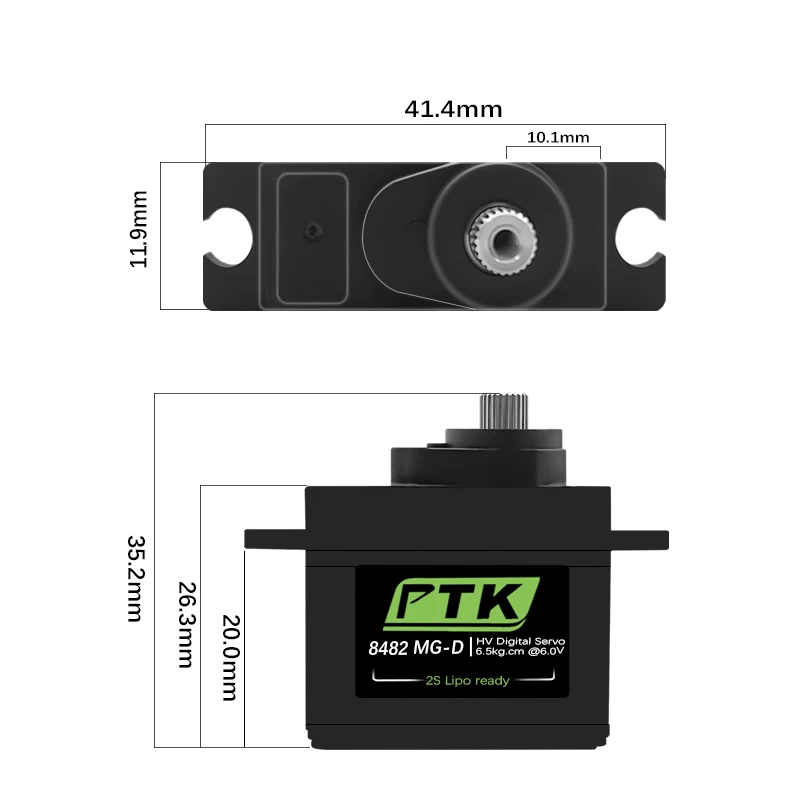 PTK&VOTIK 8482 MG-D 18g Digital Servo Metal Gear for EPO plane Glider RC Model Airplane Robot Hitec HS-82 same level