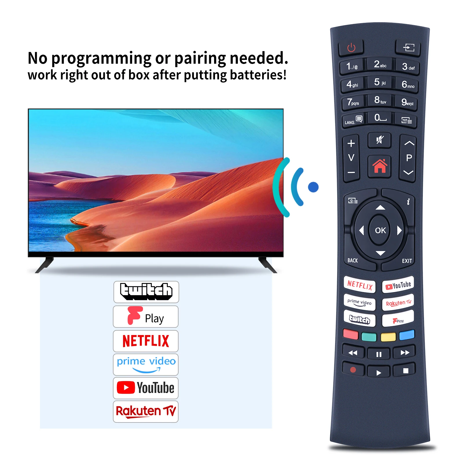 جهاز تحكم عن بعد للتلفاز ، فيستل بوش ، LED ، QLED ، تلفاز ذكي ، DLED40FHDS ، QLED50UHDS ، QLED55UHDS ، QLED43UHDS ، DLED32HDDVD ، RC4591P