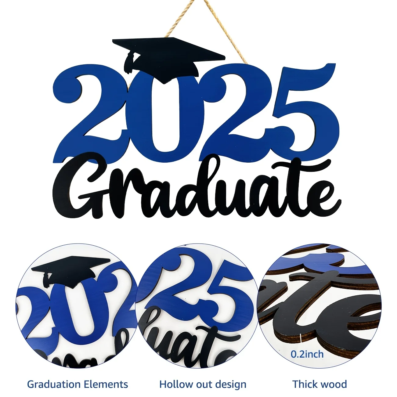 Graduation Decorations 2025 Graduate Sign Graduation Decorations Grad 2025 Wooden Sign Graduation Photo Booth Props for Senior