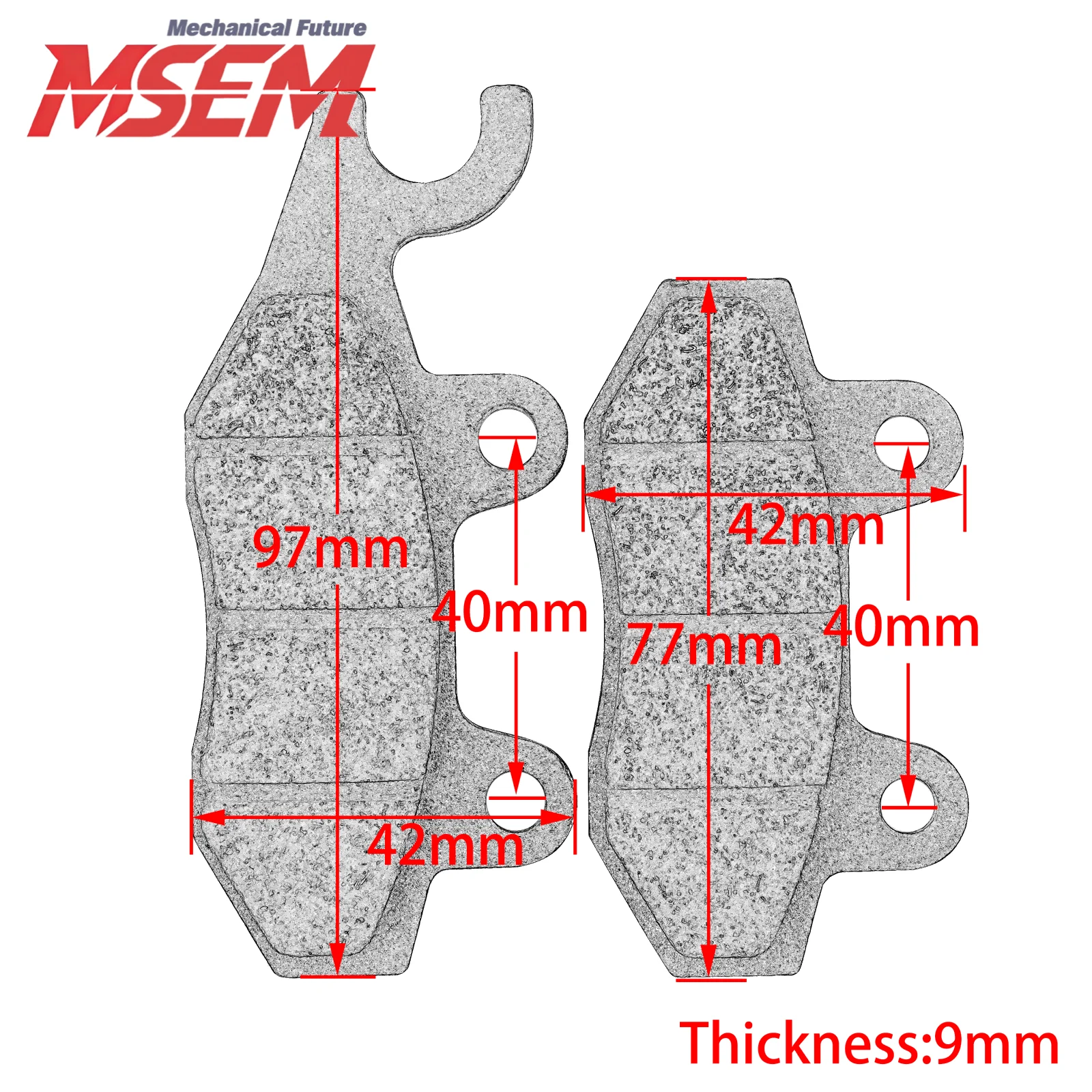 Motorcycle Front Brake Pads For SUZUKI EN 125 TS125 RM 125/250 TS200 RMX 250 DR 250 LT-F 300 DR 350 LT-R 450 LT-A 500 Universal view 2