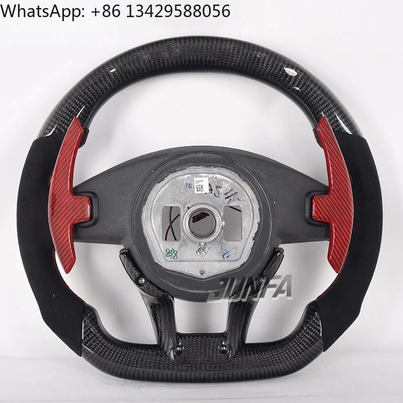 Custom Gloss Carbon Fiber Leather Steering Wheel For Benz B C E Class GLA GLC GLE CLA AMG