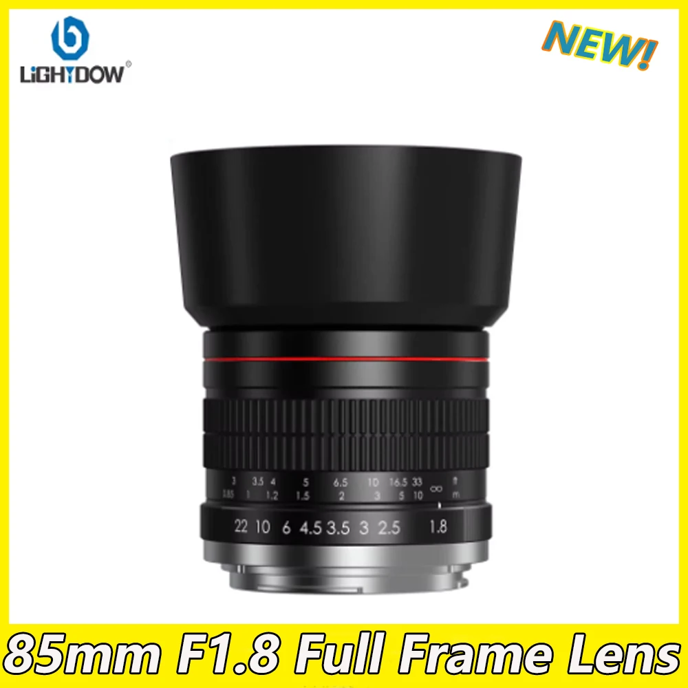 

Lightdow Full Frame 85mm F1.8 Manual Focus Portrait Lens for Canon EOS 600D 550D 700D 1300D 6D 7D Sony Nikon DSLR Camera