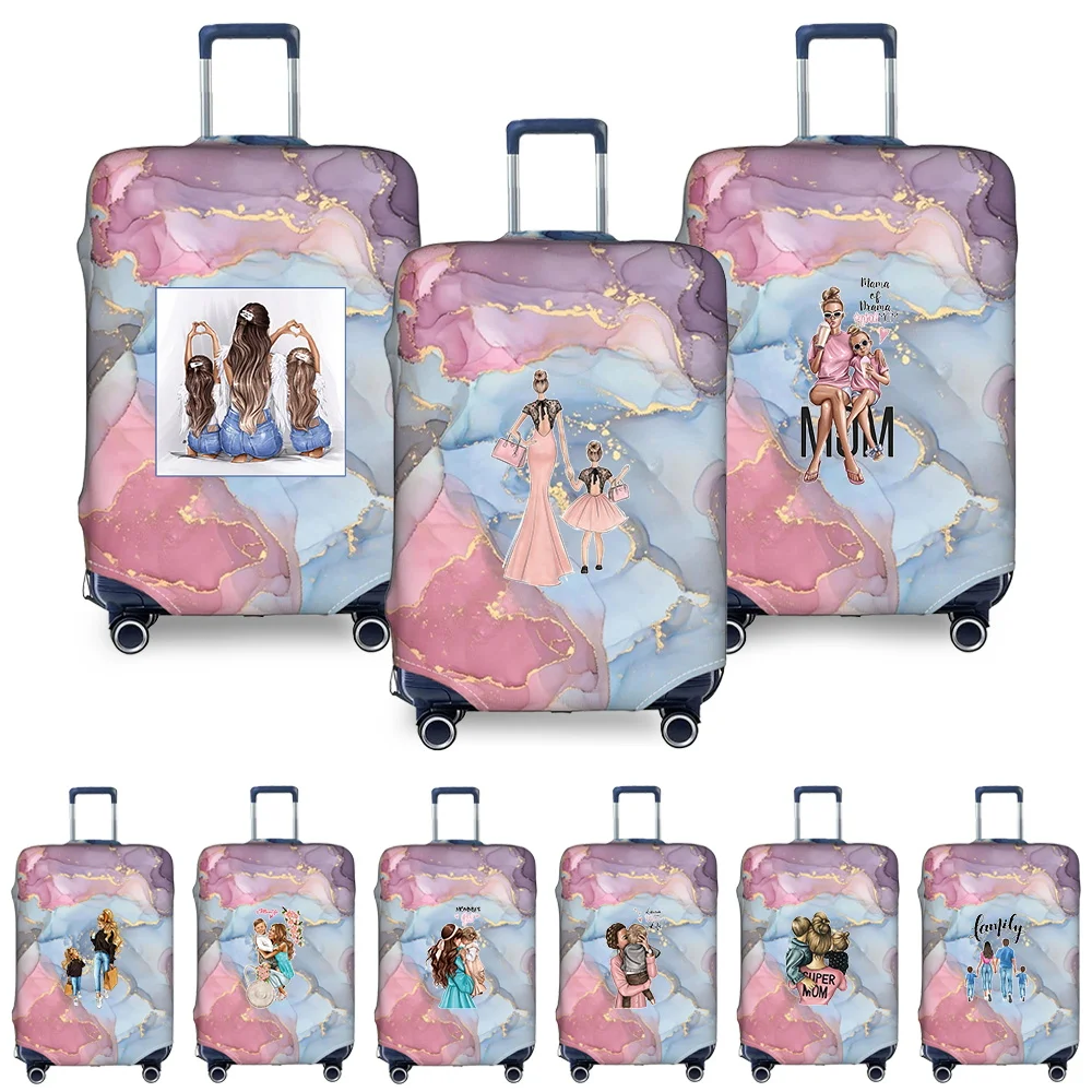 Luggage Cover Stretch Fabric Suitcase Protector Baggage Mom Series Dust Case Cover Suitable18-32 Inch Travel Organizer