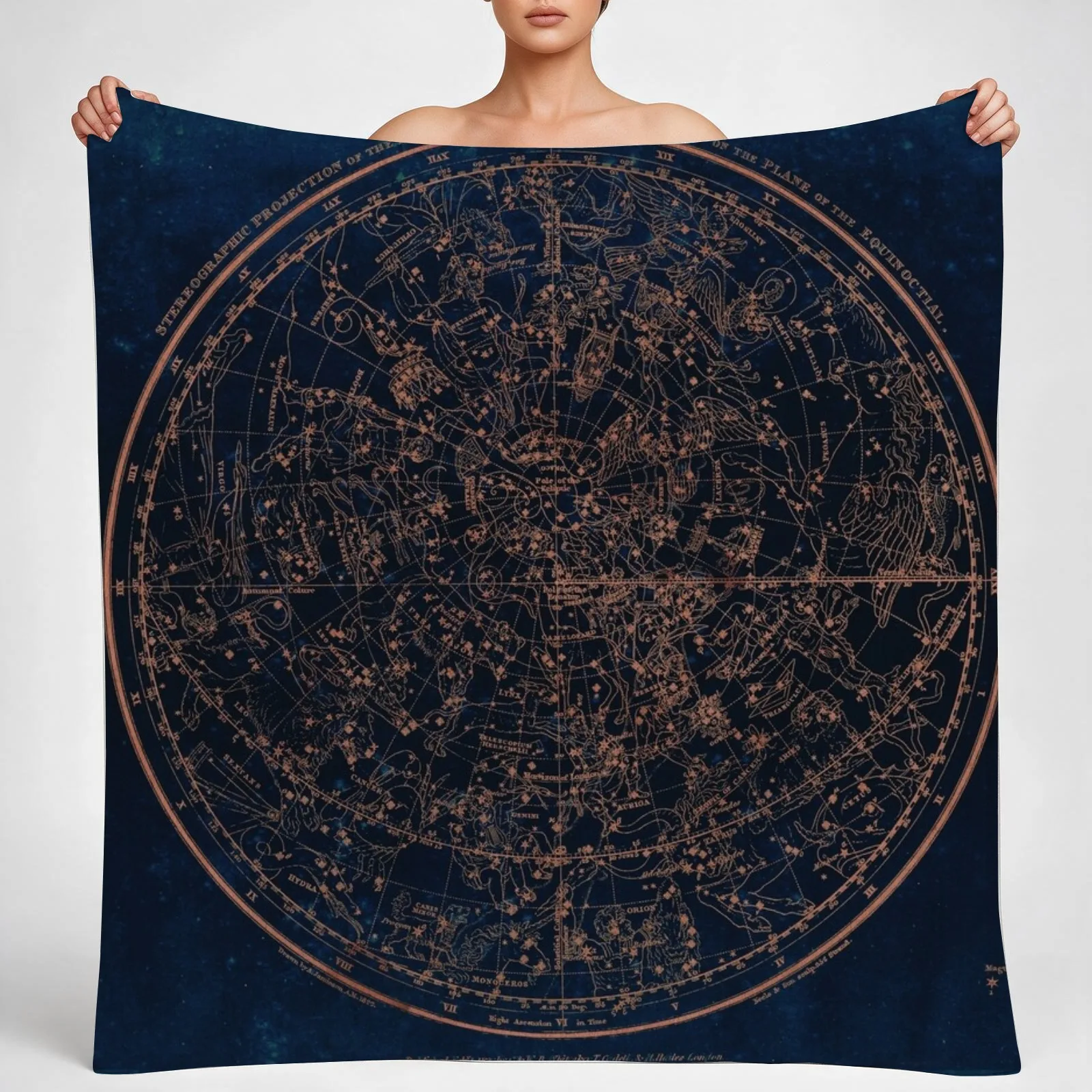 Constellations of the Northern Hemisphere Throw Blanket couch cozy soft plush fuzzy picnic outdoor blanket