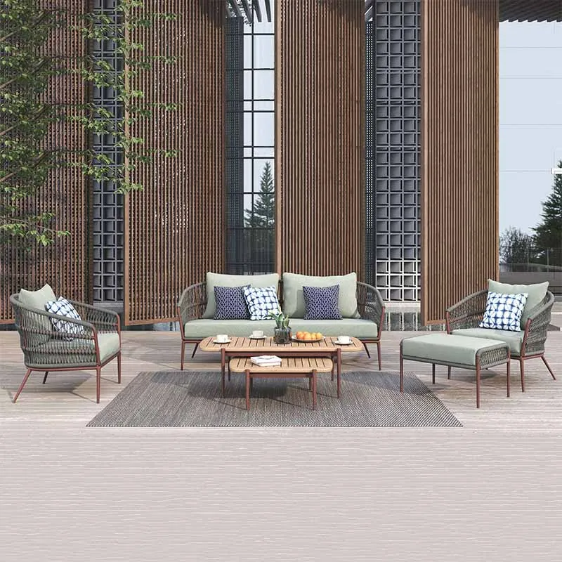 #Outdoor Leisure Sofa Courtyard Waterproof Sunscreen Outdoor Terrace Living Room Villa Sunroom Sofa Combination