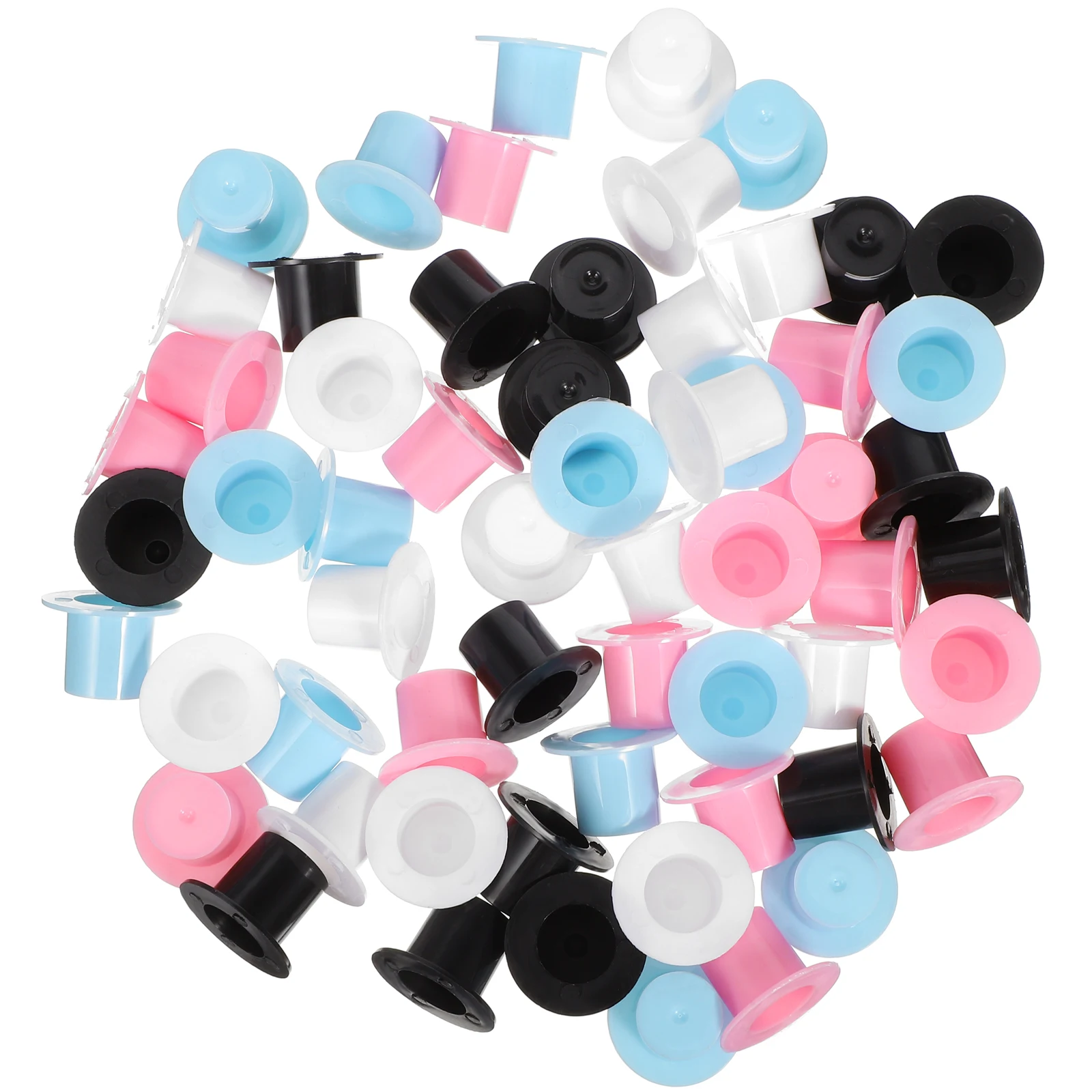 

100pcs Plastic Black Tiny Top for DIY Crafts Mini Hat For Diy Party Supplies Christmas Toys Kids Plastic Mini Clown Cap Hats