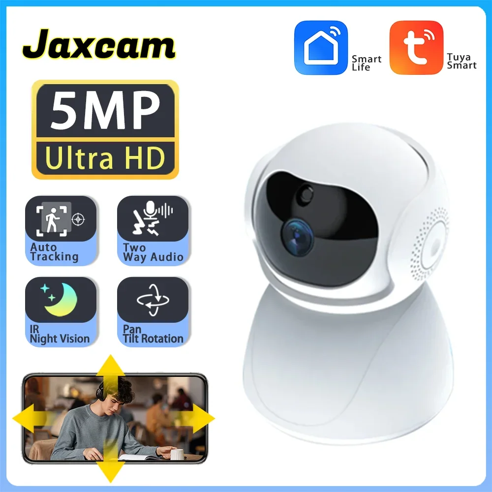 

5MP Tuya Smart Mini Wifi Camera IR Night Vision IP Indoor Home Video Camera Security Protection PIR Human Detection Baby Monitor