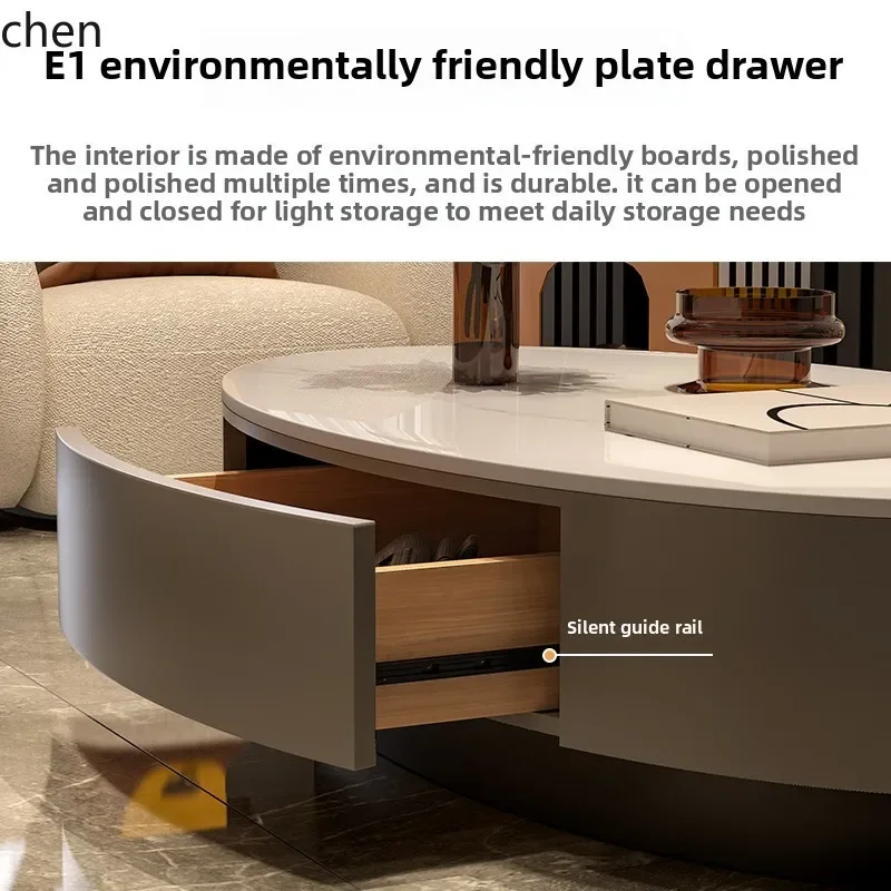 Y16- combination Nordic modern rock slab tea table small apartment living room home minimalist coffee table