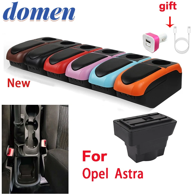 For Opel Astra Armrest Box Retrofit parts For Opel Astra J Car Armrest 2012-2022 Center Storage Box Car Accessories USB