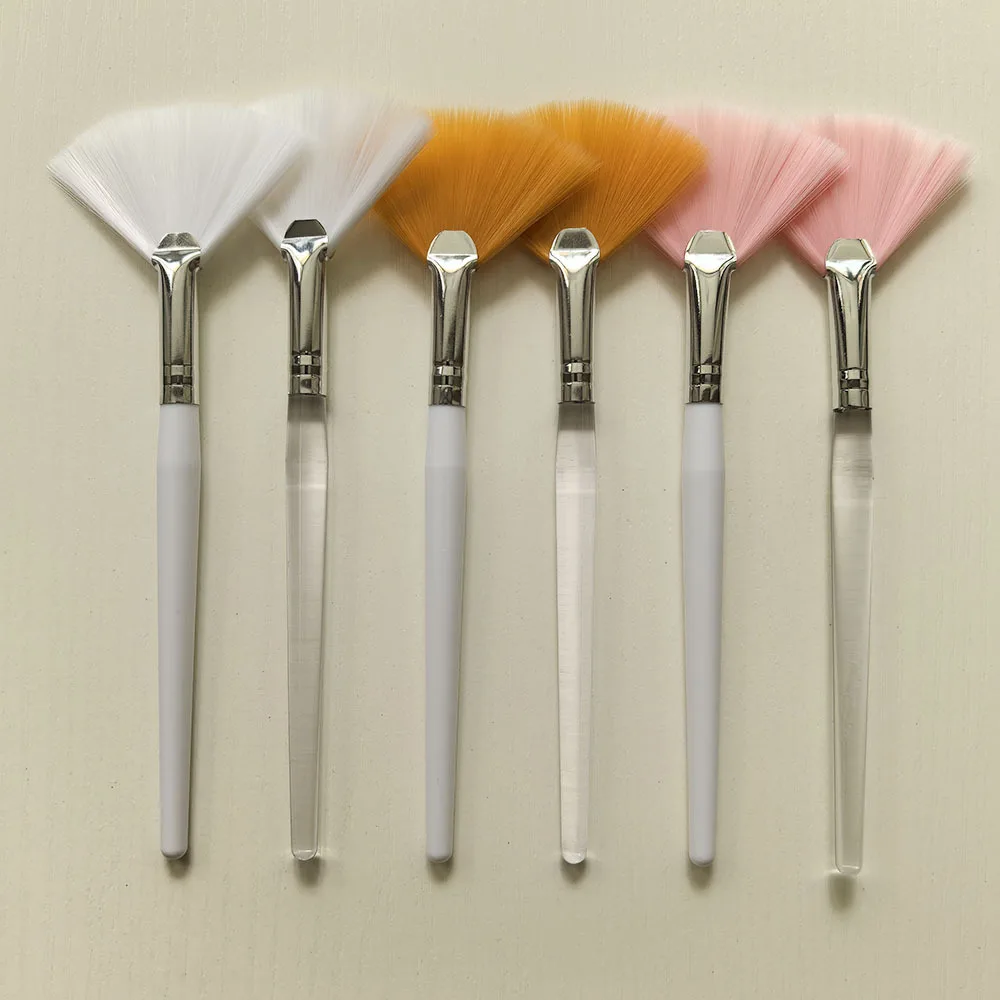 Wholesale 50pcs/bag Practical Fan Shape Brush for Facial Beauty Tools Soft Face Mask Brush Women Body DIY Applicators Skin Care