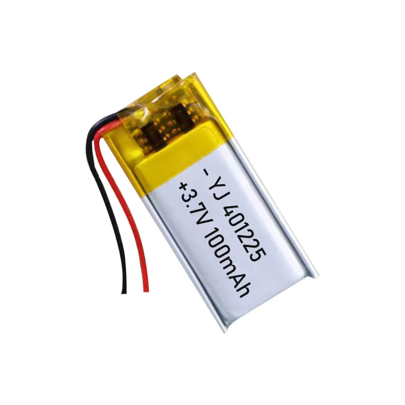 3,7 V 100 mAh Polymer-Lithium-LiPo-Akku 401225 für Bluetooth-Headset, Schönheitsinstrument, Selfie-Stick, Spray usw