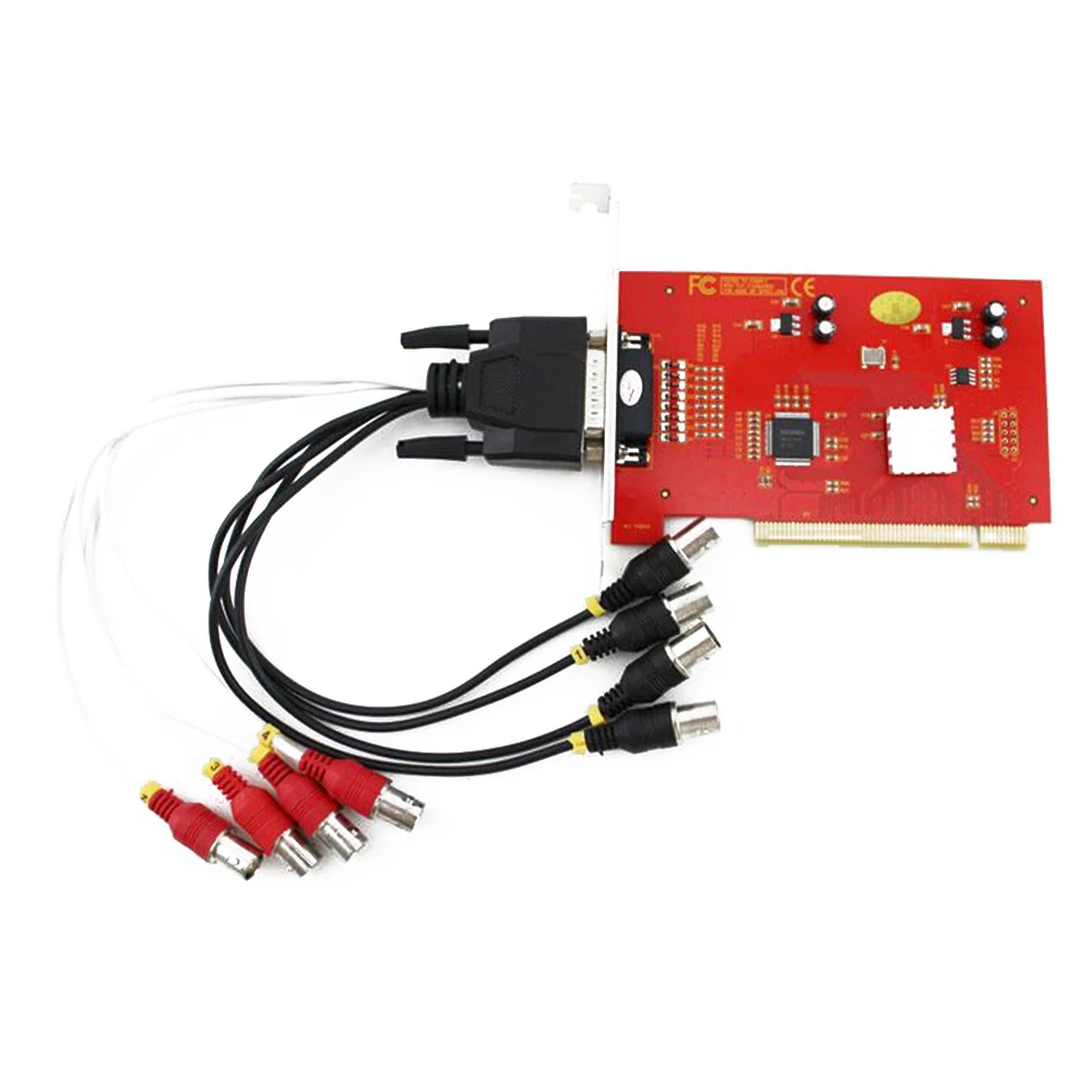 Video Capture Card 4 Channel PCI Recorder Win XP 7 32bit HD Computer Monitor Grabber Box TV DVD Capture Audio Video Converter