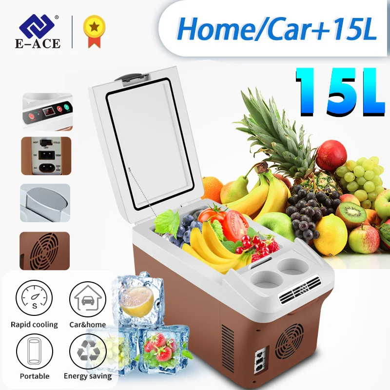 Car refrigerator beverage cooler portable mini refrigerator 15L 12v portable car warmer electric refrigerator for car and home