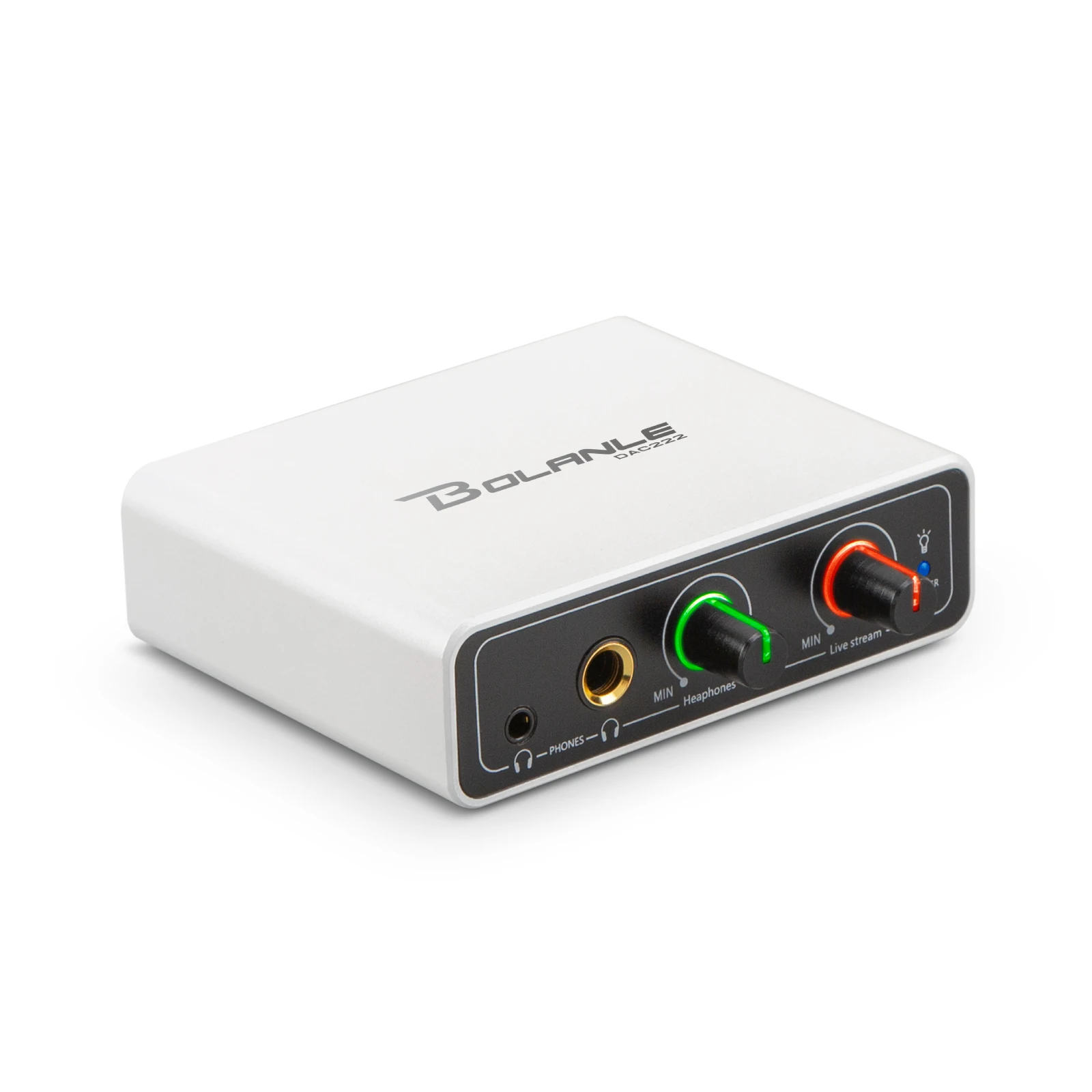 Bolanle DAC222 Hi-Fi Stereo USB DAC Audio Interface 24/192kHz Digital to Analog Converter iPhone iPad Android Mac PC