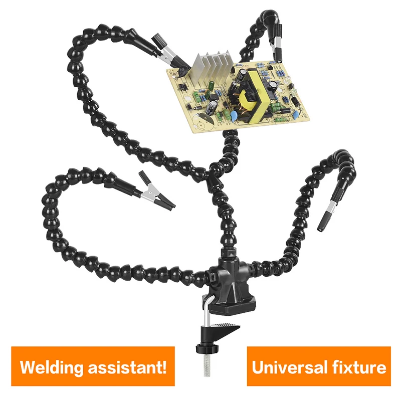 

1Pc Arm Welding Station 3/4/5 Claws Multi Flexible Arm Soldering Helping Tool Table Clip Soldering Stand Welding PCB Holder