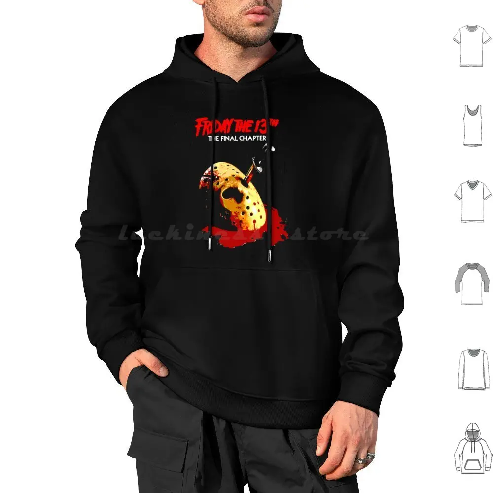 The Final Chapter Hoodies Long Sleeve Horror Jason Voorhees Jason Halloween Movie Slasher Camp Crystal Lake Scary Horror