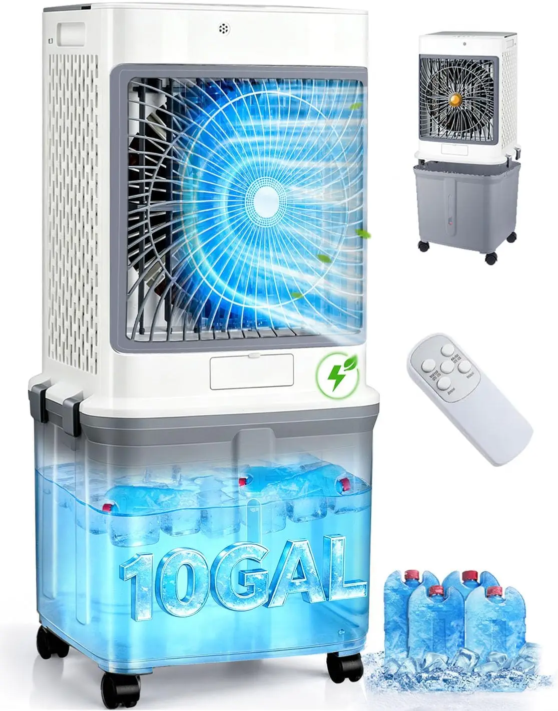 

Portable Air Conditioners,Evaporative Cooler 2026 Upgraded Swamp Cooler, Windowless Portable AC Unit Cooling Fan That Blow