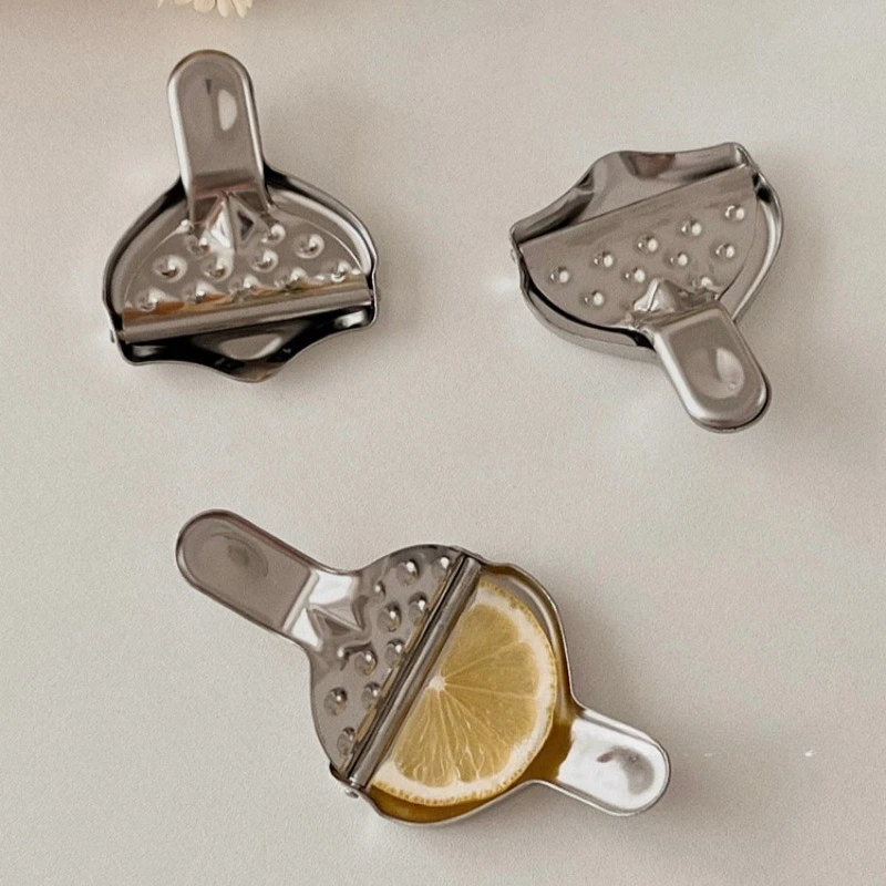 Exprimidor de limón Kumquat de acero inoxidable coreano, exprimidor Manual para el hogar, Mini exprimidor con Clip, herramientas de cocina prácticas, herramienta de jugo de frutas