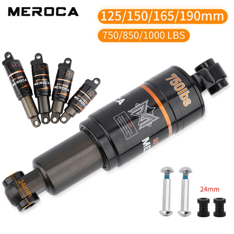 MEROCA vélo amortisseur arrière vtt 125 150 165 190mm vélo pression d'huile amortisseur pour VTT Scooter électrique