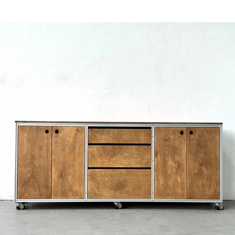 

Ocean plate dining side cabinet, combined aluminum profile cabinet medieval storage cabinet