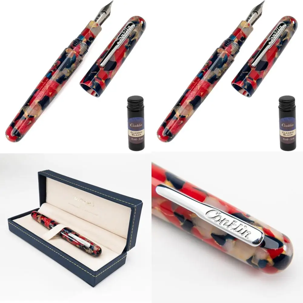 

Роскошная американская патриотическая перьевая ручка — тонкое перо, чернила 15 мл, идеально подходит для коллекционеров и ежедневного письма