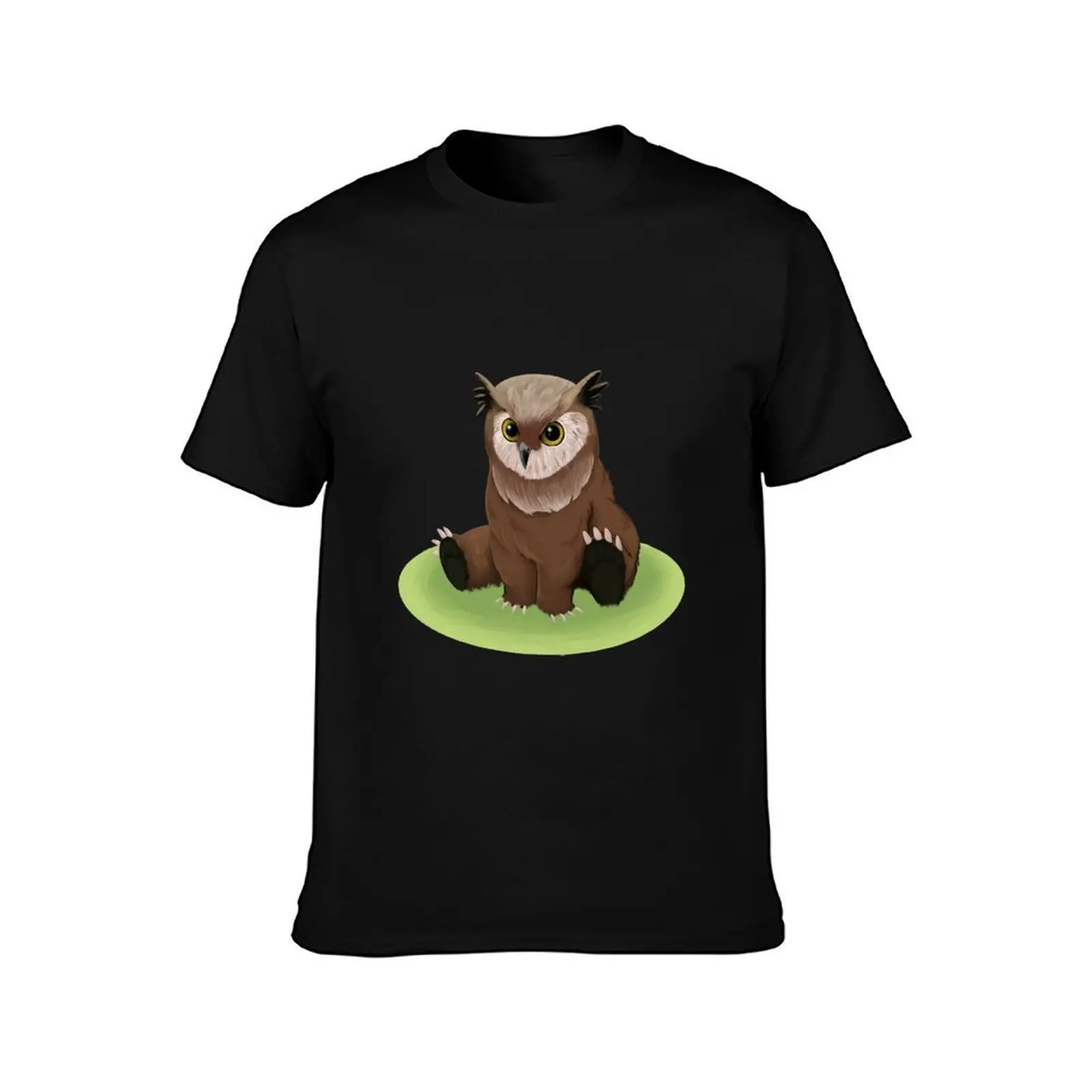 Little Owlbear T-Shirt Summer Casual Cotton Tee Oversized Streetwear Tops Vintage Graphic Print Loose Fit Short Sleeve